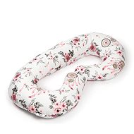 Flumi Maternity pillow type C, white with pink flowers - Nursing Pillow