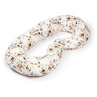 Flumi Maternity pillow type C, cream with brown leaves - Nursing Pillow