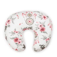 Flumi Nursing pillow roll, white with pink flowers - Nursing Pillow
