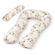 Flumi U-shaped pregnancy pillow, white with brown leaves - Nursing Pillow