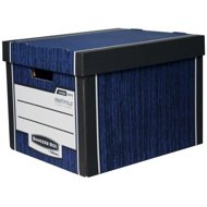 Fellowes Bankers Box Woodgrain Blue - Set of 2 - Archive Box
