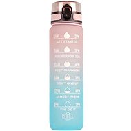 Flamenco Mystique Portable water bottle, 1 l with measuring cup, loop and straw, pink-green - Drinking Bottle