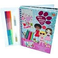 Drawing book with stickers - Little girls in the city - Creative Kit