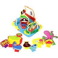 Set Schaum Spielzeug in der Badewanne - Treasure Island - Wasserspielzeug