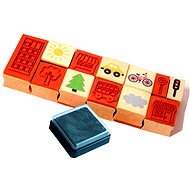Set of wooden stamps - City - Creative Kit