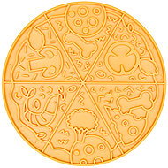 Fiboo Licking mat Fizza, yellow - Lick Mat