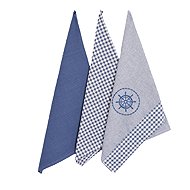 Forbyt Towels Karo and circle blue 45 × 70 cm, 3 pcs - Kitchen Towel