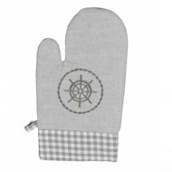 Forbyt Kitchen mitt Káro and circle grey 1 piece 18 × 28 cm - Oven Mitt
