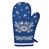Forbyt Kitchen Towel Folk 18 × 28 cm, blue - Oven Mitt