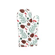 Forbyt BY101 Christmas kitchen mitt 18 × 28 cm, pine cones - Oven Mitt