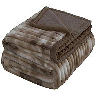 4sleep Microfleece blanket sheep/lamb 160 × 200 cm, Mourek latte - Blanket