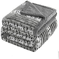 4sleep Microfleece blanket sheep/lamb 160 × 200 cm, Africa grey - Blanket