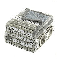 4sleep Microfleece blanket sheep/lamb 160 × 200 cm, Africa latte - Blanket