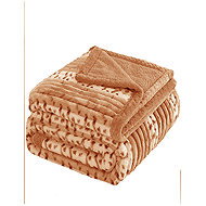 4sleep Microplush blanket sheep/boy 160 × 200 cm, Africa nut - Blanket