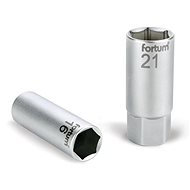 Fortum (4700904) Spark plug socket, 1/2", 21 mm, L 65 mm, magnet, 61CrV5 - Drive Socket