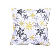 Forbyt Christmas cover Grey and yellow flakes 40 × 40 cm - Pillowcase