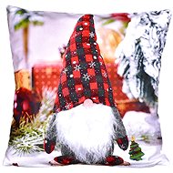 Forbyt Christmas cover 3D Elf with checkered hat 40 × 40 cm - Pillowcase