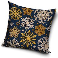 TipTrade Christmas cover Frosty flakes dark grey 40 × 40 cm - Pillowcase