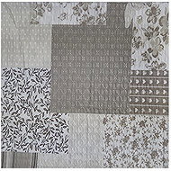 4sleep Decorative crepe pillowcase 40 × 40 - Patchwork beige - Pillowcase