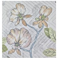 4sleep Reversible bedspread 200 × 220 cm - flowers/cream - Bed Cover