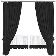 4sleep Ready-made curtain set Bella - black - Drape