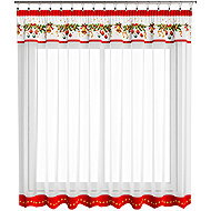 4sleep Finished Christmas curtain 300 × 140 cm, Flasks of red - Curtain