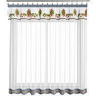 4sleep Finished Christmas curtain 300 × 140 cm, Cones grey - Curtain
