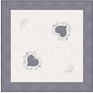 4sleep Tablecloth 75 × 75 cm, heart beige - Tablecloth