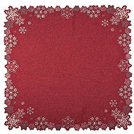 4sleep Christmas tablecloth flakes red 85 × 85 cm - Tablecloth