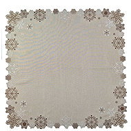 4sleep Christmas tablecloth flakes beige 85 × 85 cm - Tablecloth