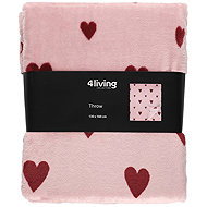 4Living Fleece blanket Hertta, 130 × 160 cm, pink - Blanket