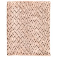 4Living Fleece blanket Mila, 125 × 150 cm, beige - Blanket