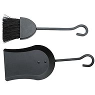 Fireplace set 2 pcs 32 × 12,6 × 6 cm black - Stove Accessories