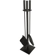 Fireplace tool set 4 pcs 15 × 15 × 61 cm black - Fireplace tools
