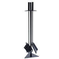 Fireplace tool set 3 pcs 19 × 19 × 60 cm black - Fireplace tools