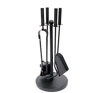 Fireplace tool set 5 pcs diameter 22 × 48 cm black - Fireplace tools