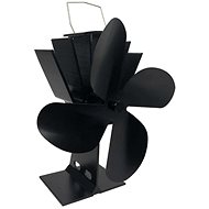 Fireplace fan 4 blades 20 × 8 × 25 cm black - Fireplace Fan