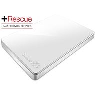 Seagate BackUp Plus Slim 1 TB biely + Rescue Plan - Externý disk