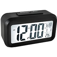 Iso 6583 Budík s podsvícením, černý - Alarm Clock