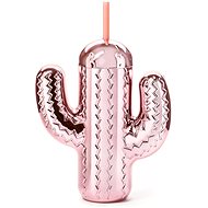 Master Party glass with straw cactus 650 ml colour - Glass