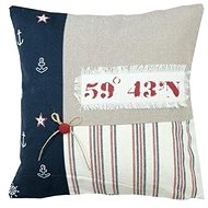 Béžový polštářek - 40x40 cm - kotvy - Pillow
