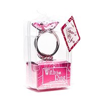 Master Key ring ring with diamond heart pink - Keychain