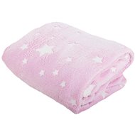 Verk Light-up blanket Soft Dreams Stars, 150×180 cm pink - Blanket