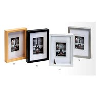 KPH Deep wooden photo frame XXL A4 silver - Photo Frame