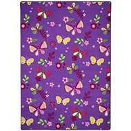 Vopi Dětský kusový koberec Motýlek 5291 fialový 133 × 133 cm - Koberec