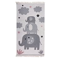 Praktik home s. r. o. Children's piece carpet Natur Elephants 80 × 150 cm - Carpet