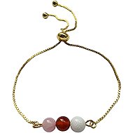 Feng Shui Harmony Gold plated bracelet with rhinestones Rak - Bracelet