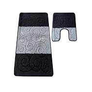 4sleep 2-piece set, MONTANA SILE, black - Bath Mat