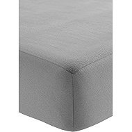 Fleece sheet with elastic band 90 × 200 cm, light grey - Bedsheet