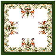 4sleep Christmas tablecloth 75 × 75 cm - deer - Tablecloth
